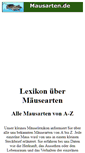 Mobile Screenshot of mausarten.de